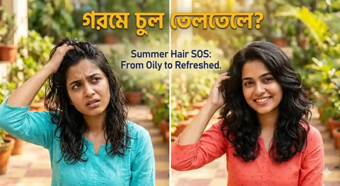 গরমে চুলে তেলতেলে ভাব?
