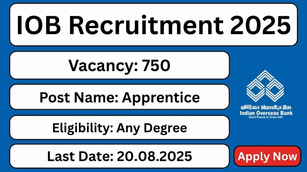 Indian Overseas Bank Apprentice Recruitment