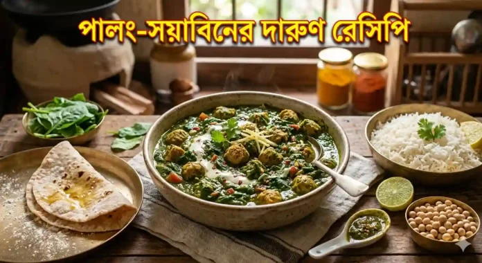 পালং-সয়াবিন দিয়ে বানান সুস্বাদু সয়াবিনের রেসিপি পদ